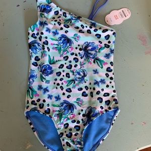 Cheetah print floral swimsuit new with tag
